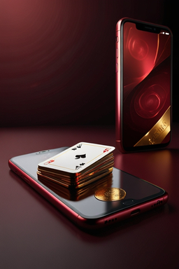Smartphone com app de casino
